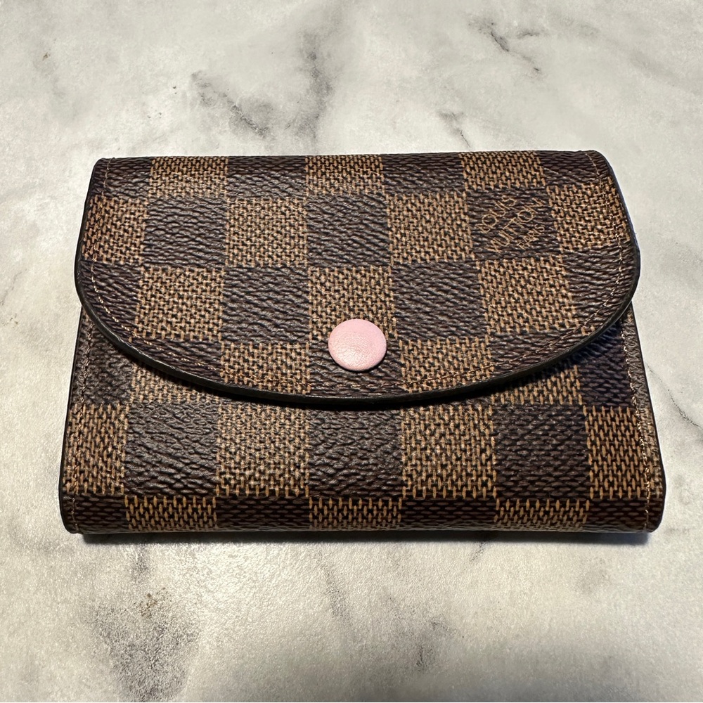 Louis Vuitton Rosalie Damier Ebene Coin Purse - Rose Ballerine